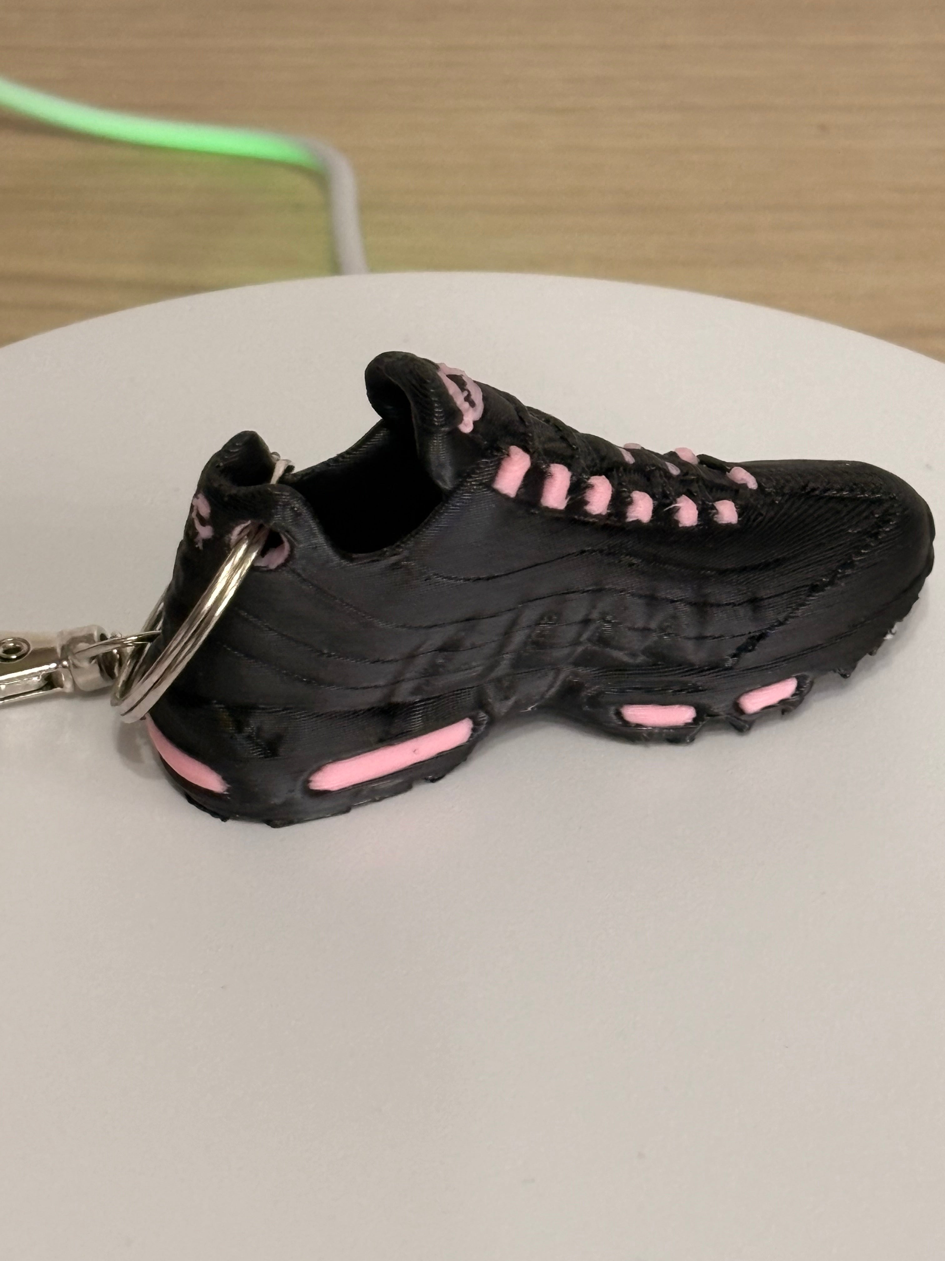 Nike Air Max 95 3D Printed Keychain - Black & pink