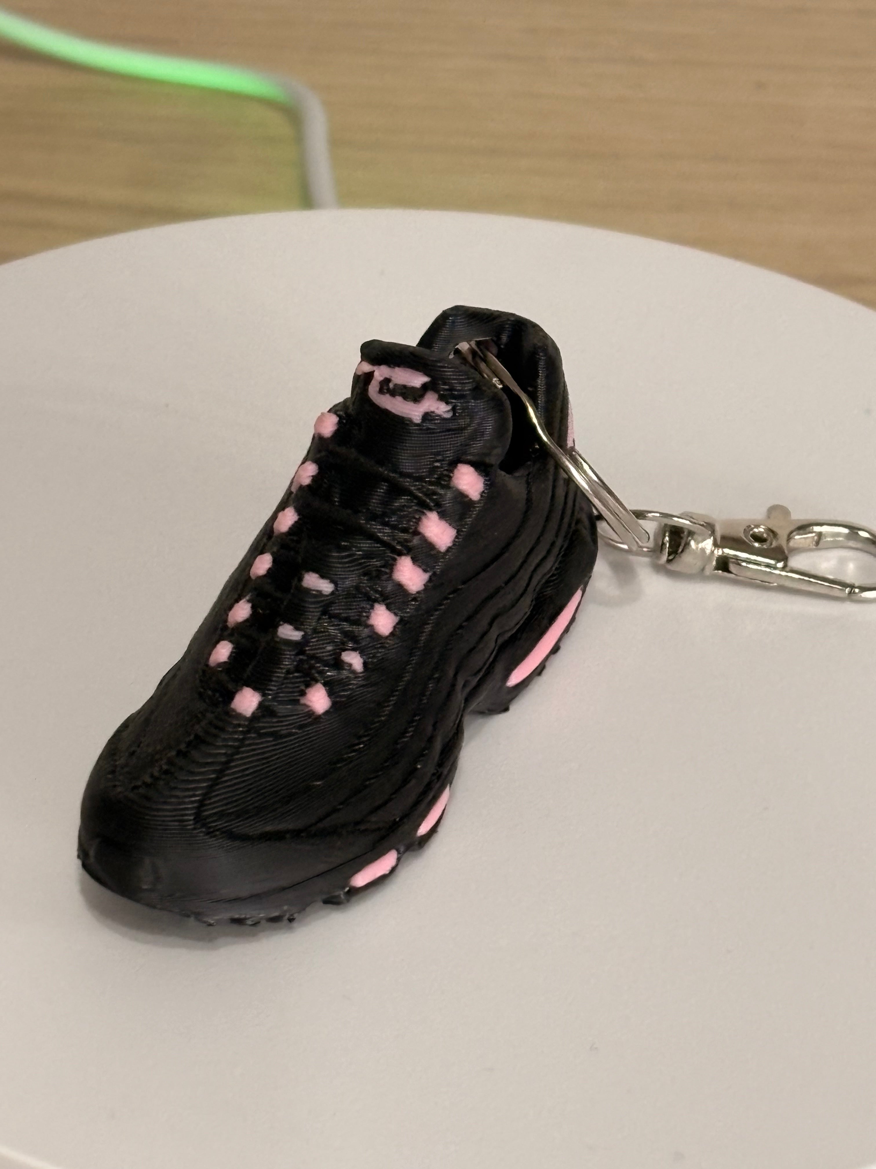 Nike Air Max 95 3D Printed Keychain - Black & pink