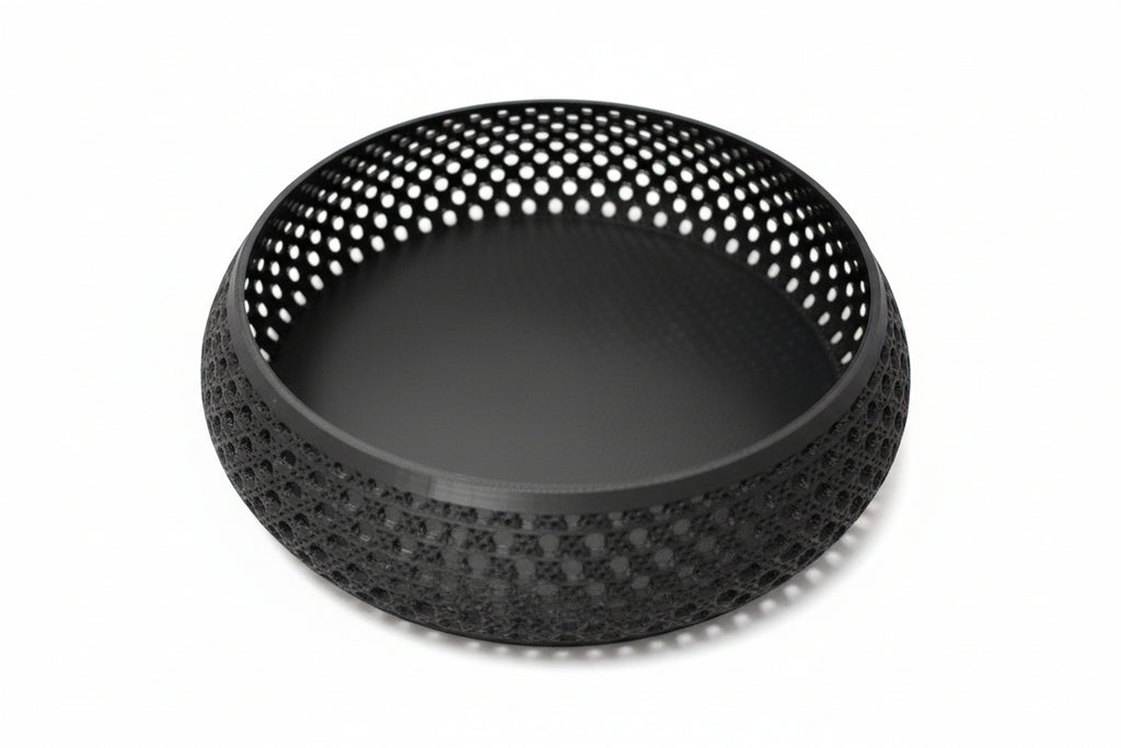3D printed decorative wicker style bowl