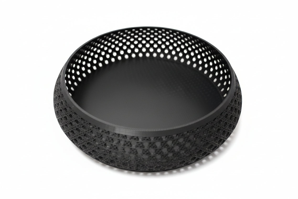 3D printed decorative wicker style bowl